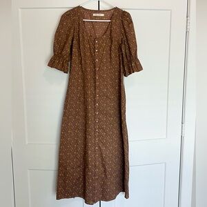 Christy Dawn Brown Floral Dress